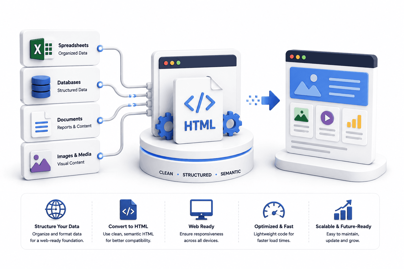 Preparing Data for the Web With HTML